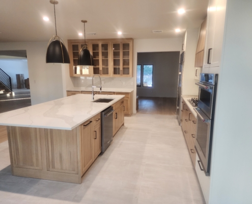 Saddle River Home Remodel - Kitchen Island with Appliance and Sink
